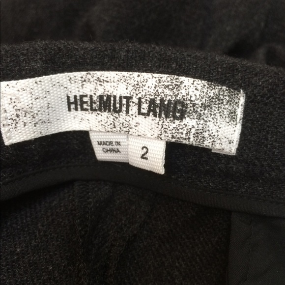 Helmut Lang cashmere flannel wide leg trousers charcoal gray size 2 - Picture 6 of 7